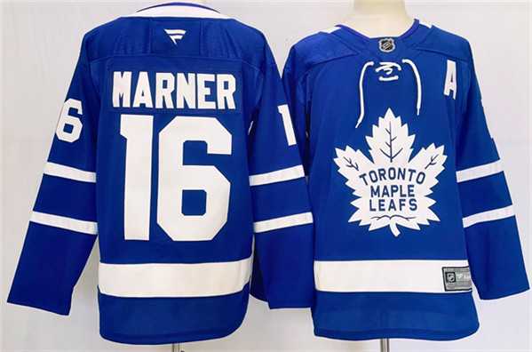 Men%27s Toronto Maple Leafs #16 Mitchell Marner Blue 2024-25 Stitched Jersey